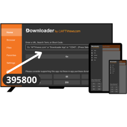 Abra Downloader y escriba 395800, luego presione Ir